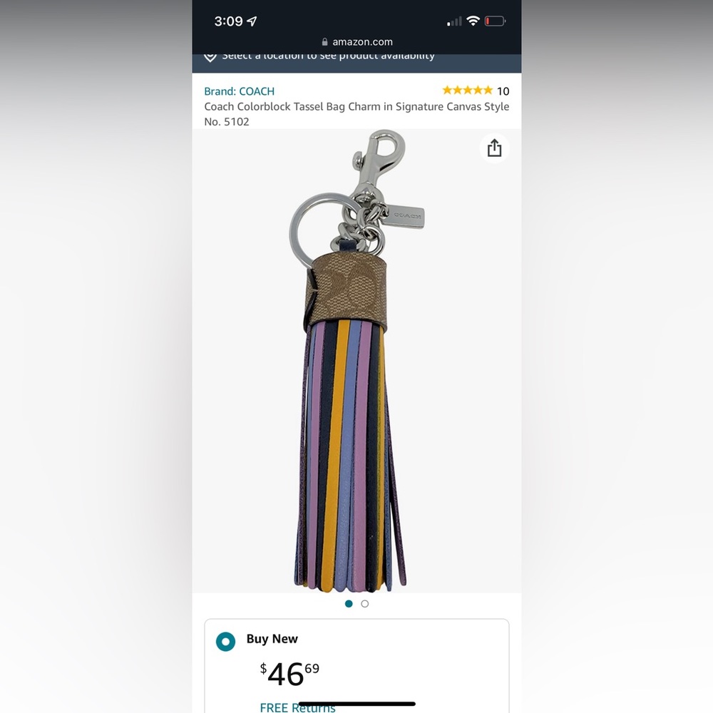 Coach Tassel Keychain